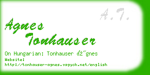 agnes tonhauser business card